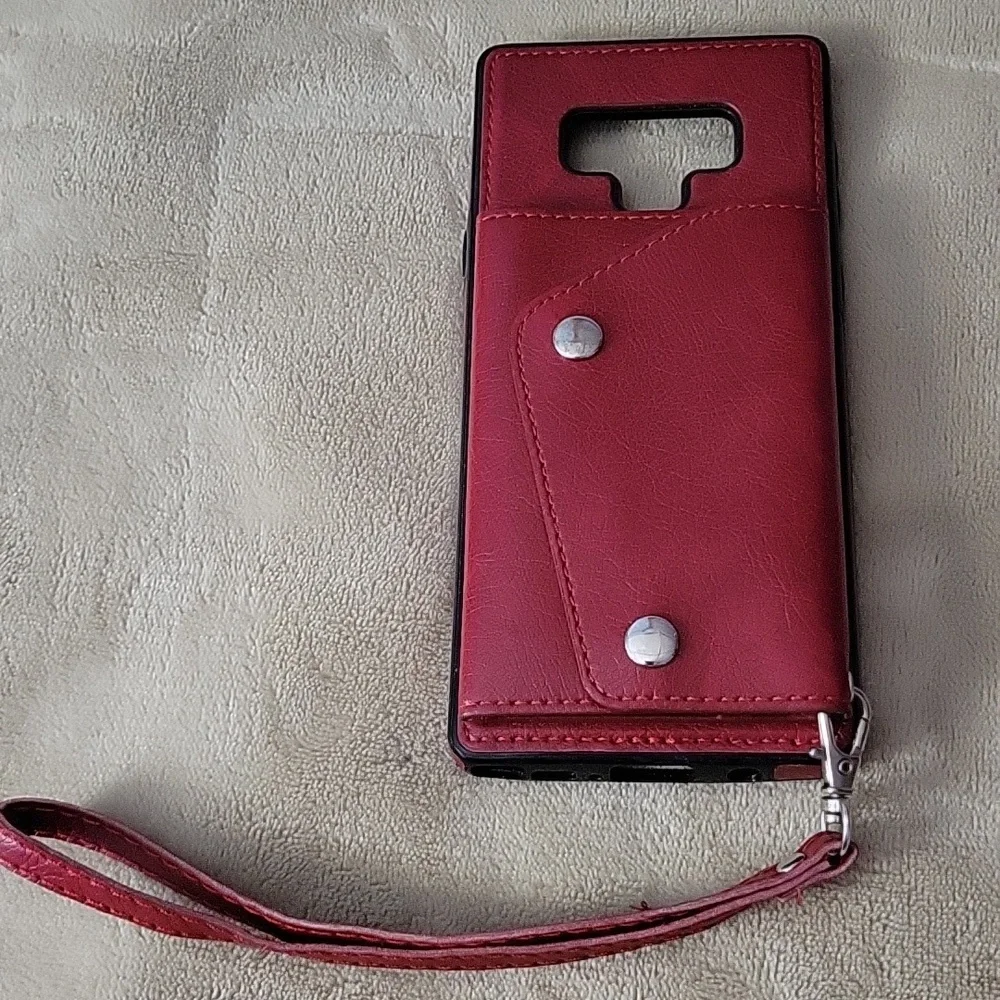 Set of 3 Faux Leather Wallet Phone Cases Compatible with Samsung Galaxy Note 9